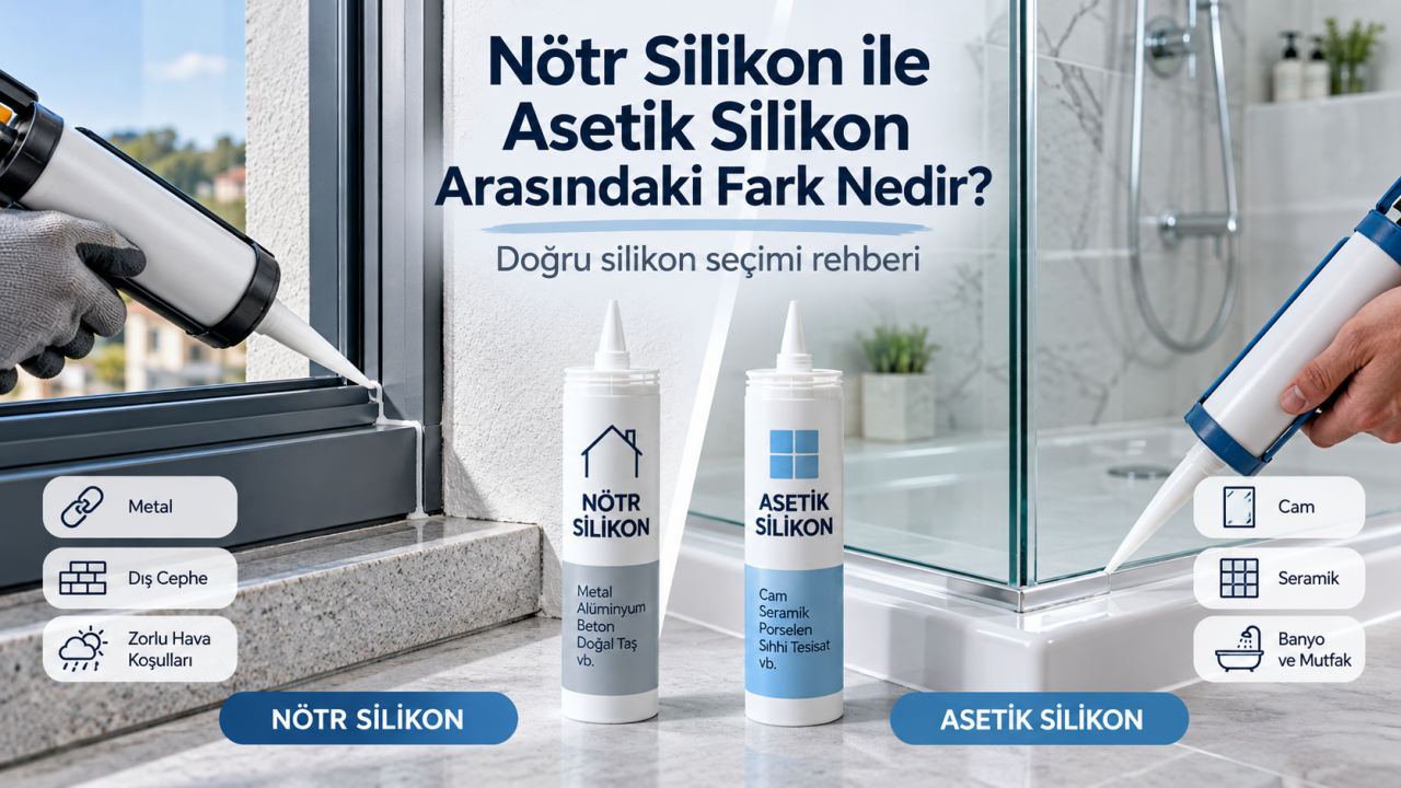 Nötr Silikon ile Asetik Silikon Arasındaki Fark Nedir?