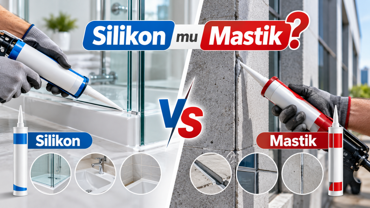 Silikon mu Mastik mi? Aralarındaki Farklar ve Doğru Kullanım Alanları