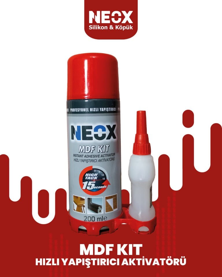 Neox MDF Kit Hızlı Yapıştırıcı  200 ml (24 Adet)
