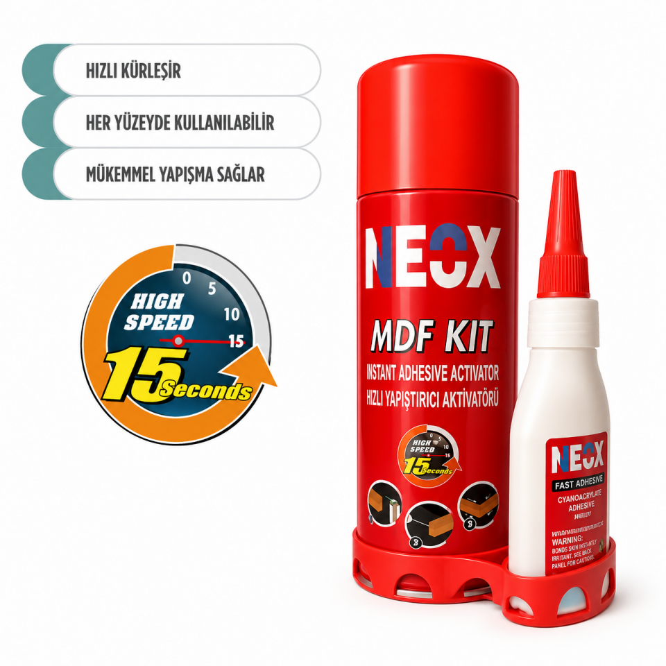 Neox MDF Kit Hızlı Yapıştırıcı  400 ml ( 1 koli 24 adet)