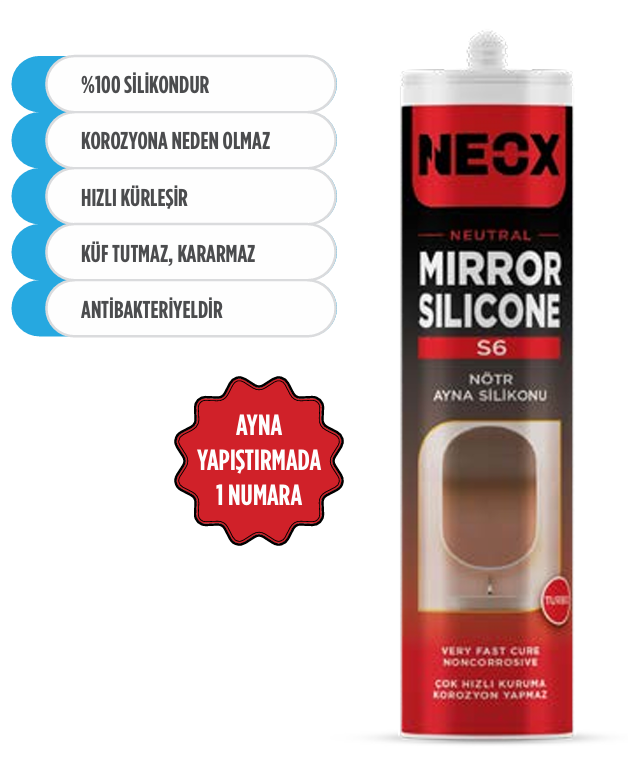 NEOX NÖTR AYNA SİLİKONU