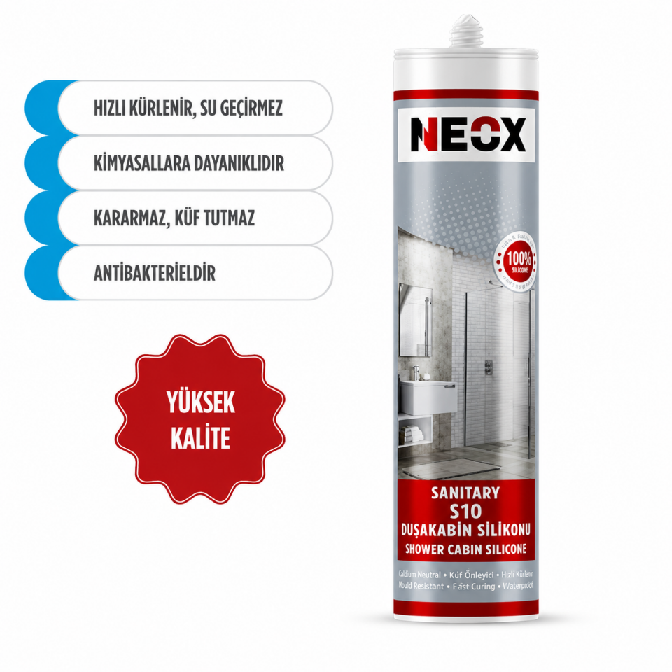NEOX S10 SANİTARY DUŞAKABİN SİLİKONU
